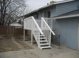 rear yard with deck