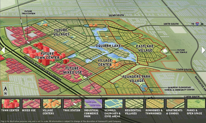 Overview of the Daybreak housing development