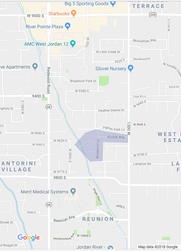 Bear Creek Estates Map South Jordan